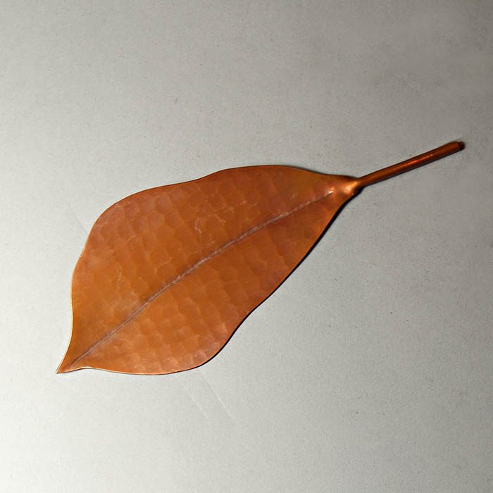 Hand-hammered Copper Broad Leaf