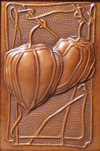 Chinese Lantern Plant Copper Tile 2 Chinese Lantern Plant Copper Tile