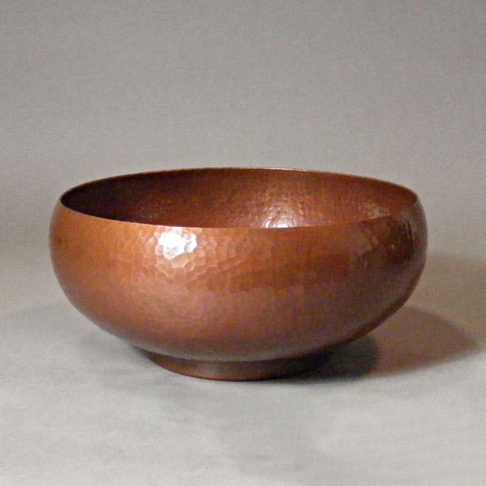 Hand-hammered Copper Camellia Bowl - Image 2