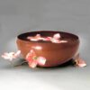 Hand-hammered Copper Camellia Bowl