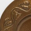 Copper English-style Arts & Crafts Plaque with Leaf and Tendril Design