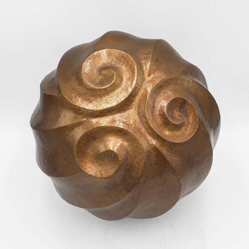 Hammered Copper "Swirl" Vase - On Sale $225 - Save $100 - Just ONE left!